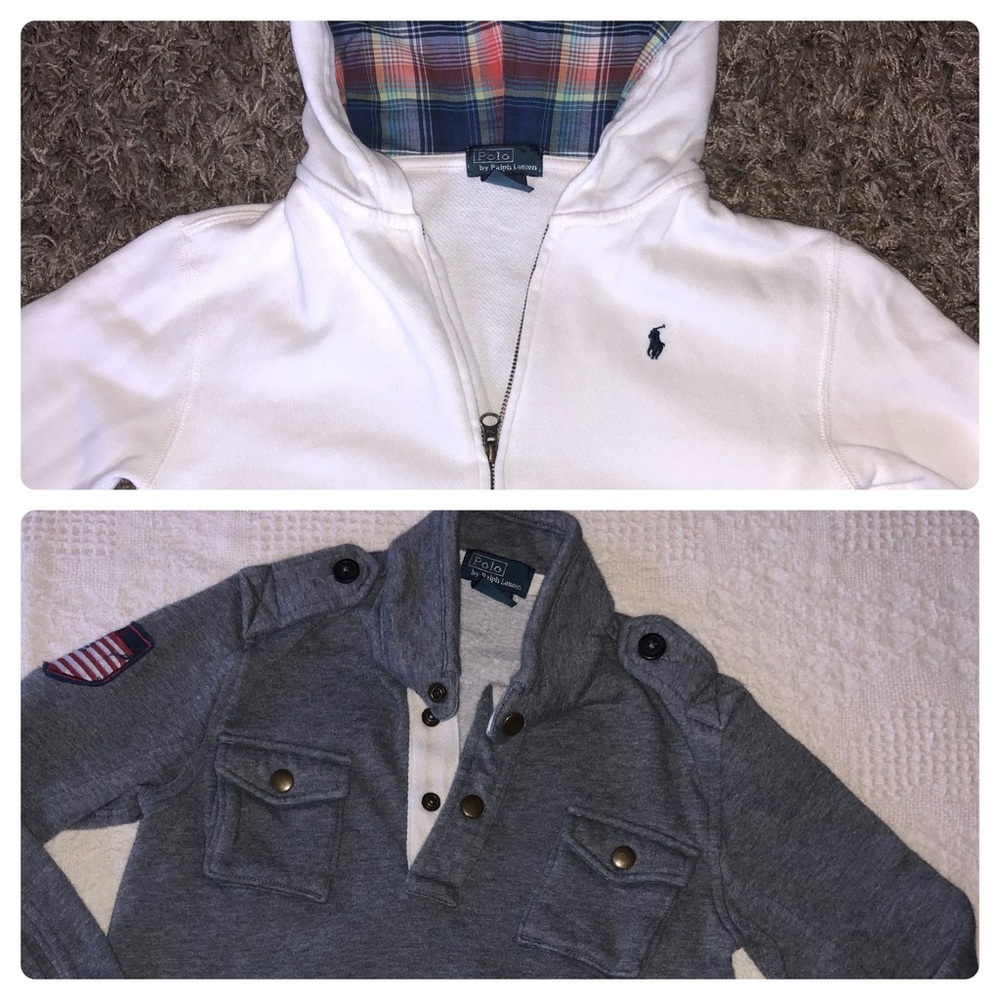 Two Ralph Lauren Polo Boys Sweaters Size 7
